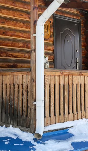 Porch Downspout Installation in Clayton